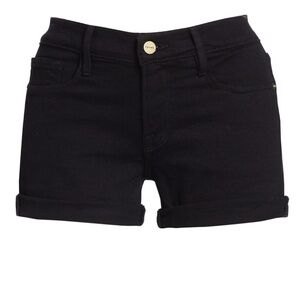 Frame Le Cut Off Midi Rise Denim Shorts